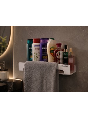 Blaene Mat Beyaz 304 Paslanmaz Çelik Raflı Havluluk - BTH-005
