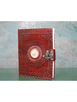 Hace Bazaar Taşlı Deri Defter Model 11