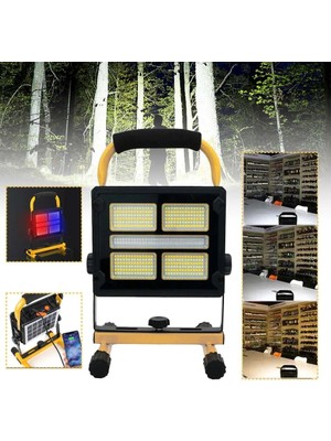 Techugo Solar ve USB Şarjlı Güçlü LED Çalışma Lambası Ayarlanabilir Açılı Kamp Feneri