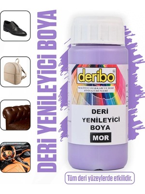 Deribo Deri Eşya, Ayakkabı, Koltuk, Direksiyon, Çanta, Deri Yenileyici Boya. 100ML. Sünger Hediyeli.