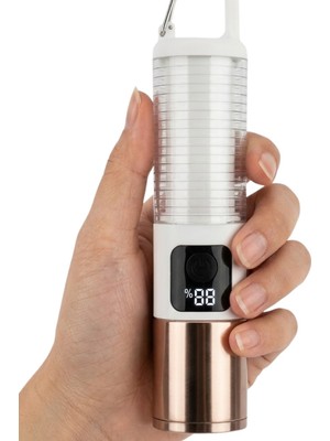 Techugo Taşınabilir LED Kamp Feneri USB Şarjlı Yüksek Parlaklık 500 Lümen Güç Göstergeli