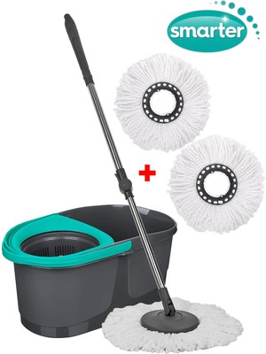 Smarter Dark Otomatik Temizlik Seti + 2 Adet Yedek Mikrofiber Mop Paspas