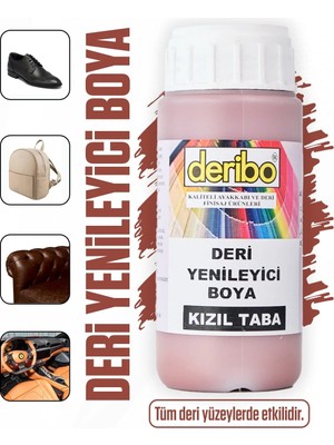 Deribo Deri Eşya, Ayakkabı, Koltuk, Direksiyon, Çanta, Deri Yenileyici Boya. 100ML. Sünger Hediyeli.