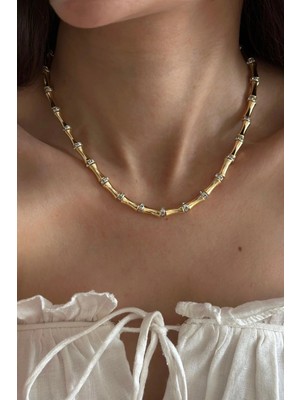 OkkoStore Taşlı Kemik Model Kolye