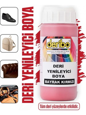 Deribo Deri Eşya, Ayakkabı, Koltuk, Direksiyon, Çanta, Deri Yenileyici Boya. 100ML. Sünger Hediyeli.