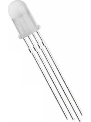Arduino 5 Adet - Rgb LED 5mm Şeffaf Ortak Katot 4 Bacaklı Arduino Raspberry