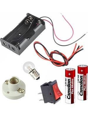 Okul Store Mini Lamba Deney Seti - Basit Elektrik Deney Seti Tekli Paket