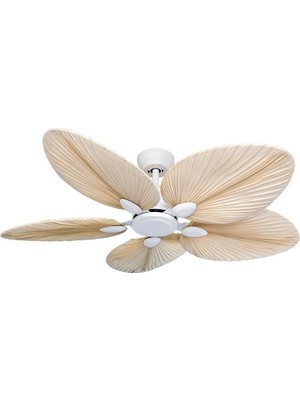 Taflan Kaşkar T52045 Beyaz Tavan Vantilatörü 132 cm 5 Kanatlı Uzaktan Kumandalı Modern Tasarım