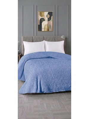 ZBY Home Embos Çift Kişilik Battaniye - Mavi