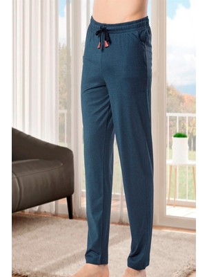 Kly Ince Tek Alt Çok Rahat Desenli Pamuk Pijama