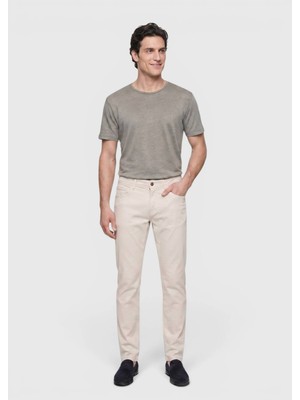 Ramsey Taş Düz Dokuma Slim Fit Casual Pamuk Karışımlı Pantolon