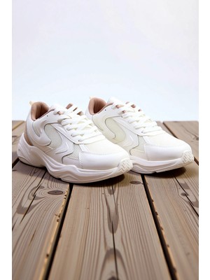 Benerly Kadın Hafif Spor Ayakkabı Bağcıklı Tekstil Konforlu Günlük Sneaker Rahat Modern Şık Zarif Sezonluk
