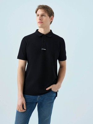 Loft Regular Fit Siyah Erkek Polo Yaka T-Shirt LF2036745
