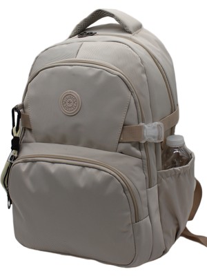 Bevitton Suya Dayanıklı Kumaş Okul Çantası Unisex Günlük Sırt Çantası 34500 Bej