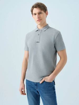 Loft Regular Fit Gri Erkek Polo Yaka T-Shirt LF2036745