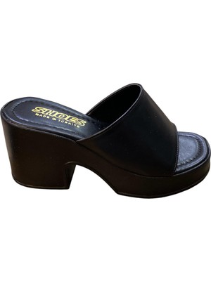 Shoes Kadın Kalın Taban Kalın Topuklu Tüm Yüz Terlik