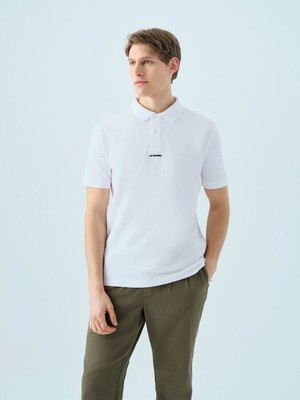 Loft Regular Fit Beyaz Erkek Polo Yaka T-Shirt LF2036745
