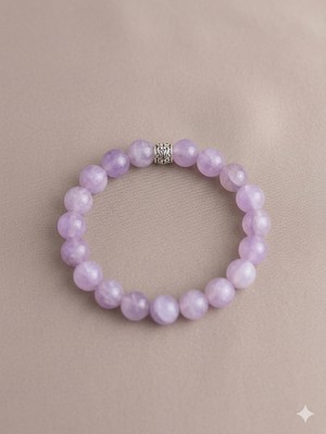 Rose Doğaltaş 10 mm Ametist Doğaltaş Bileklik Unisex