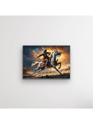 Luord-Store Atlı Osmanlı Askeri Kanvas Tablo 70X100CM