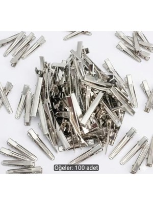 Bodrum Asel 100 Adet Metal Pens Toka Seti - 5.5 cm Gümüş Renk - Tasarım ve Hobi Için Uygun