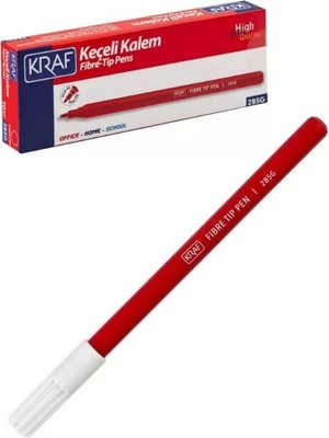 Gümrük Bey Kraf 285G Kırmızı Keçeli Kalem, 240 Adet - 1 Koli