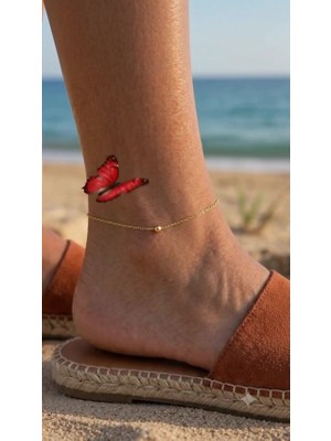 Papatya Silver Orjinal 14 Ayar Altın Minimal Dorikalı Altın Halhal.rose.gold.rodaj Renk Seçeneğiyle