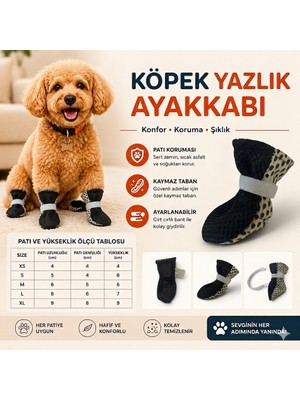 Trendypati Kaymaz Tabanlı Köpek Patikisi 4'lü Set – Bilekten Ayarlanabilir Cırt Cırtlı Köpek Ayakkabısı( Küçük ve Orta Irk)