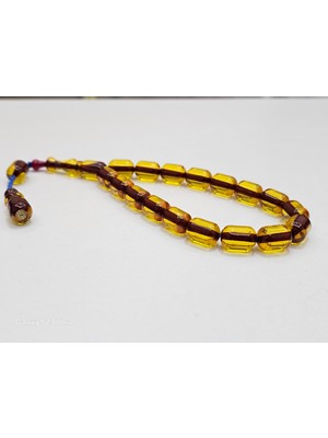 Zeyzun Usta Bilek Boy Efe Maskot Sıkma Kehribar Tespih 16X11 mm Kapsül Kesim