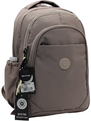 Bevitton Suya Dayanıklı Kumaş Günlük Sırt Çantası Unisex Okul Çantası 1650 Vizon