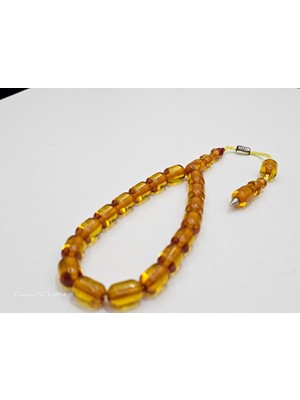 Zeyzun Usta Bilek Boy Efe Maskot Sıkma Kehribar Tespih 16X11 mm Kapsül Kesim