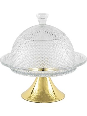 Mikasa Moor Gold Ayak Kapaklı Cam Kek Fanusu 20CM