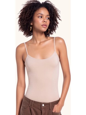 Loule Kadın Modal & Pamuklu Ince Askılı Esnek Basic Body Atlet