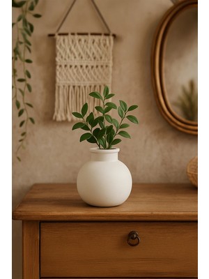 Otaera Top Vazo - Boho Tarz Yuvarlak Obje, Salon Dekorasyonu ve Çiçek Aranjmanları Için, Pampas Vazosu