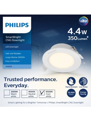 PHILIPS-DN058B LED4/865 220-240V D80 Rd Sıva Altı Yuvarla