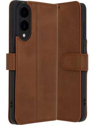 AKM Newface Samsung Galaxy S25 Edge Trend S Plus Kapaklı Kılıf - Taba