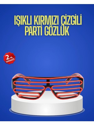 Pileli Store Gece Organizasyonları Için Renkli LED Gözlük