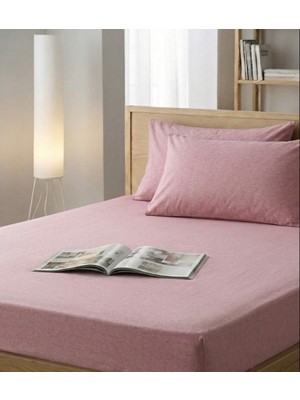 Ladybella Lastikli Yatak Çarşafı Lastikli Penye Çarşaf + 2 Yastık Kılıfı