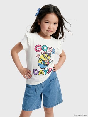 LC Waikiki Yeni Sezon Lcw Kids Beyaz Baskılı Erkek Çocuk Tişört Takım