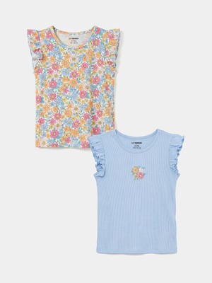 LC Waikiki Yeni Sezon Lcw Kids Beyaz Baskılı Erkek Çocuk Tişört Takım