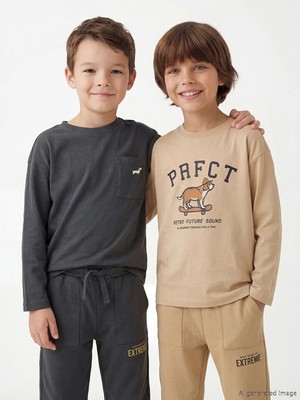 LC Waikiki Yeni Sezon Lcw Kids Beyaz Baskılı Erkek Çocuk Tişört Takım