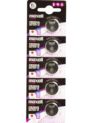 Magicool Maxell CR2016 3V Lityum Düğme Pil 5’li Kartela 5 Adet