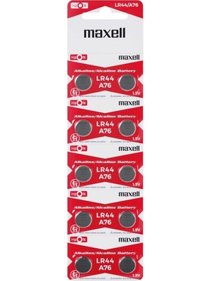 Magicool Maxell LR44 AG13 SR44 A76 1.5V Alkalin Saat Pili 10 Adet