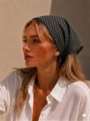 Eylülce Butik Kadın Bandana %100 Pamuk Yakmaz-Terletmez-Kaymaz Yazlık Bandana Fular