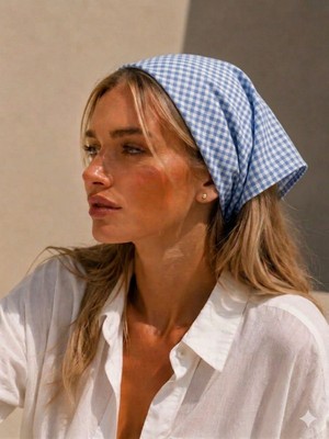 Eylülce Butik Kadın Bandana %100 Pamuk Yakmaz-Terletmez-Kaymaz Yazlık Bandana Fular