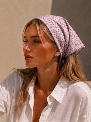 Eylülce Butik Kadın Bandana %100 Pamuk Yakmaz-Terletmez-Kaymaz Yazlık Bandana Fular