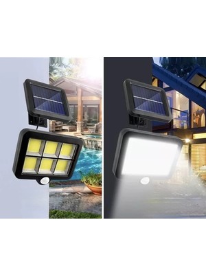 Zenvia Znv 120 Cob LED Solar Panelli 3 Modlu Duvar Lambası Uzaktan Kumandalı MZ-302K ZNV2029