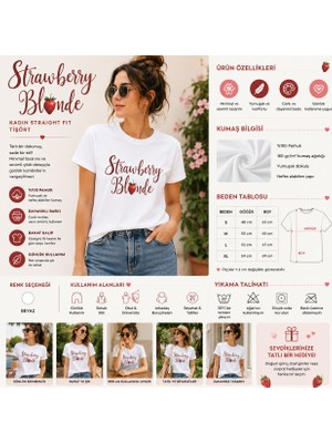 Tişört Kodu Strawberry Blonde Kadın Straight Fit Tişört