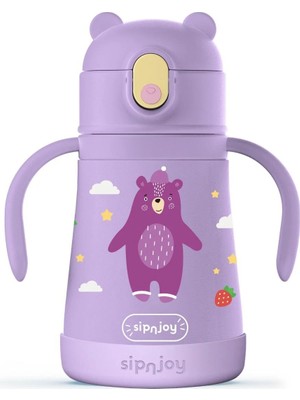 SipnJoy - Sippypals Çocuk Su Termosu | 360 ml - Mor