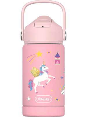 SipnJoy - Flipsip Çocuk Su Termosu | 360 ml - Golden Horn (4 Adet)