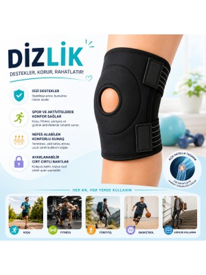 Medikal Diz Korsesi Patella Menisküs Ligament  Destekli Ayarlanabilir Koruyucu Sporcu Dizlik(Baffhome)